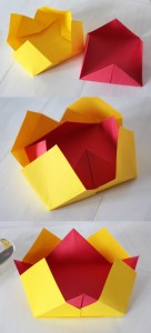 Origami bowls made from Fabulous Origami Boxes by Tomoko Fuse